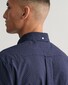 Gant Micro Dot Poplin Button Down Short Sleeve Shirt Evening Blue