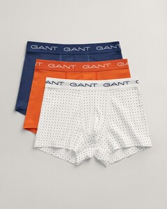 Gant Micro Pattern And Solid Trunks Gift Box 3Pack Ondermode Wit