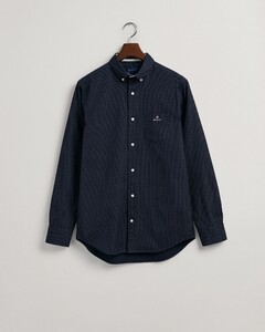 Gant Micro Pattern Oxford Shirt Evening Blue