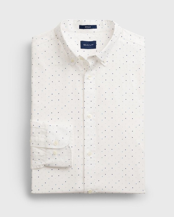Gant Micro Polka Dot Overhemd Wit
