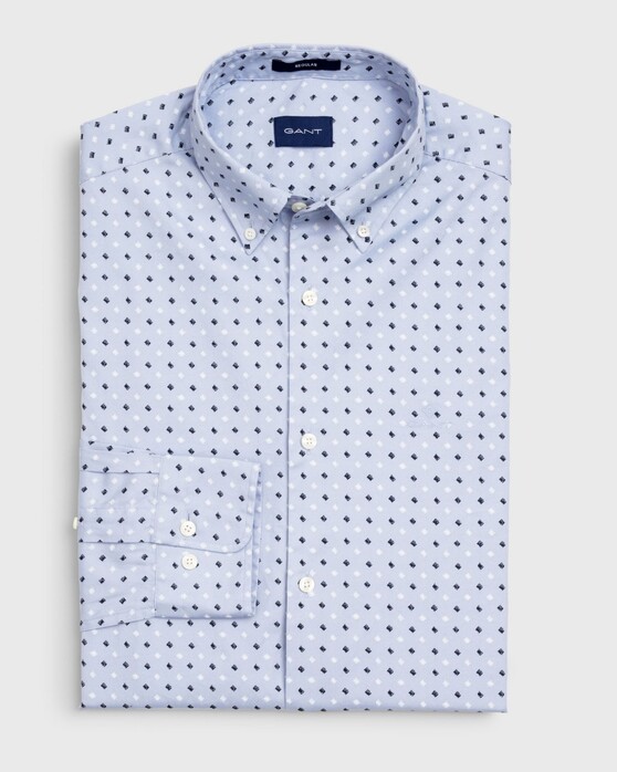 Gant Micro Scribble Contrast Shirt Hamptons Blue