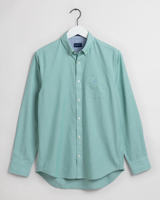 Gant Micro Stripe Contrast Overhemd Lush Green