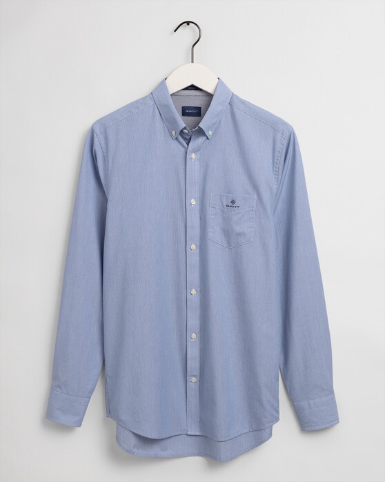 Gant Micro Stripe Contrast Overhemd Nautical Blue