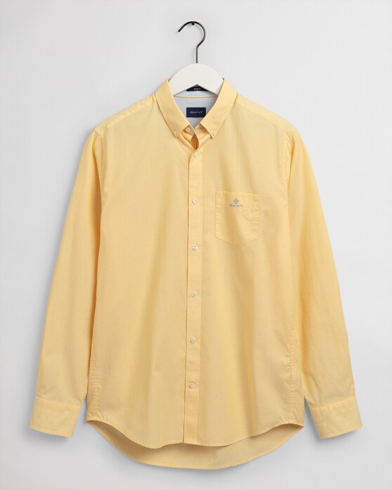 Gant Micro Stripe Contrast Overhemd Solar Power Yellow