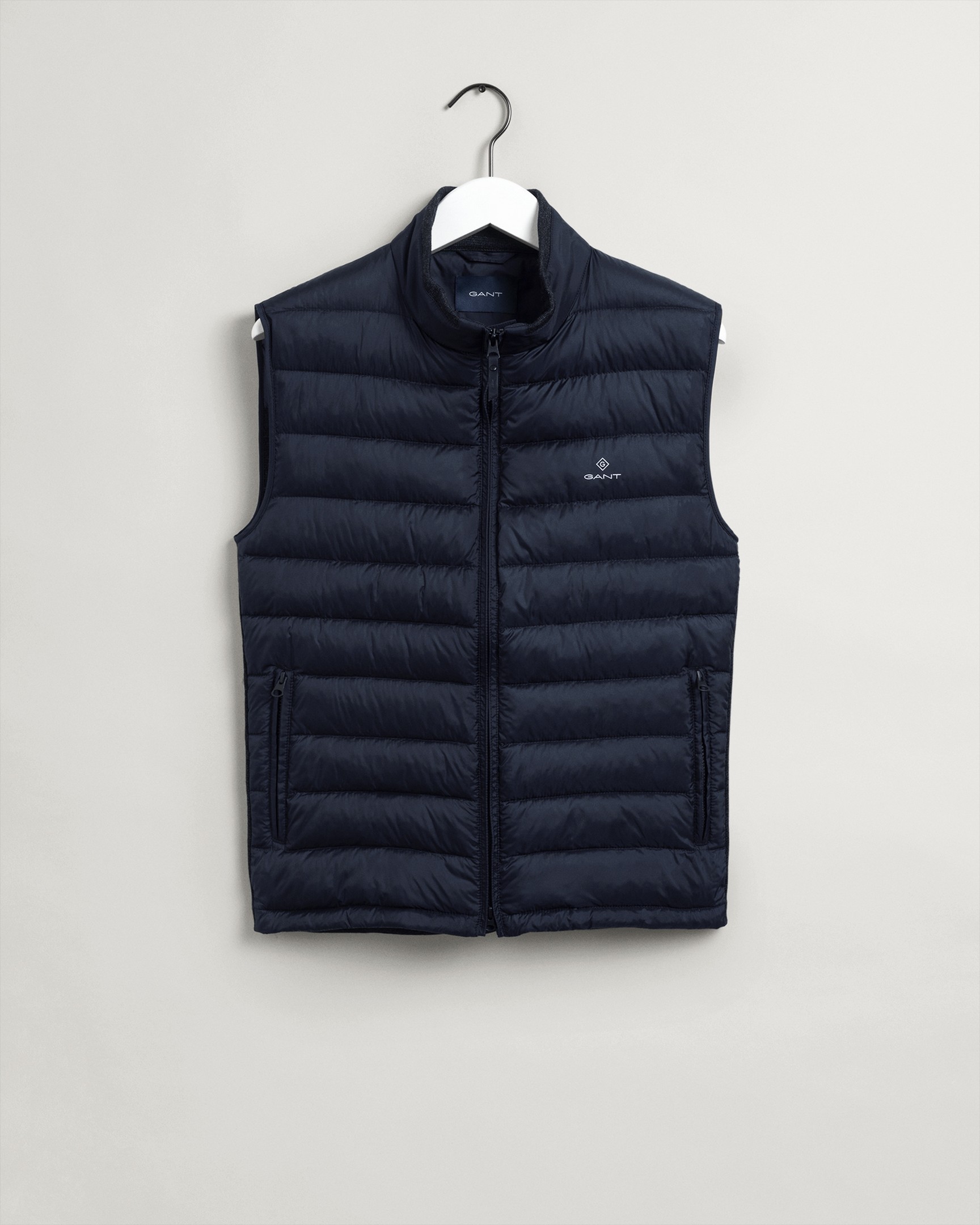 Gant Mixed Media Light Padded Vest Body-Warmer Avond Blauw