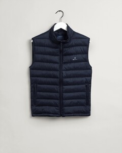 Gant Mixed Media Light Padded Vest Body-Warmer Avond Blauw