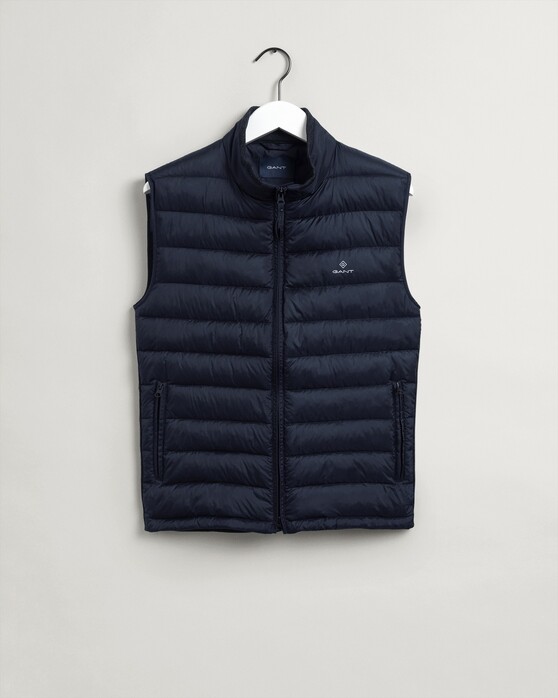 Gant Mixed Media Light Padded Vest Body-Warmer Avond Blauw
