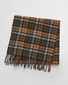 Gant Multi Check Wool Scarf Dark Earthy Green