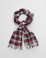 Gant Multi Check Wool Scarf Sjaal Wijnrood