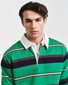 Gant Multi Stripe Heavy Rugger Trui Green Peas