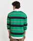 Gant Multi Stripe Heavy Rugger Trui Green Peas