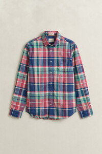 Gant Multicolor Indian Madras Check Overhemd Rose Red