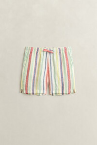 Gant Multistripe Linnen Drawstring Bermuda Multicolor