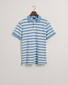 Gant Multistripe Short Sleeve Pique Poloshirt Gentle Blue