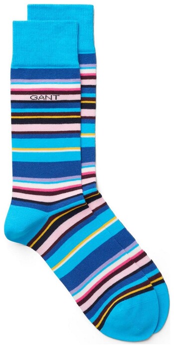 Gant Multistripe Socks Sokken Turquoise