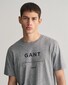 Gant Organic Cotton Logo Pattern 1949 American Sportswear T-Shirt Grijs Melange