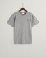 Gant Organic Cotton Small Graphic Logo Crew Neck T-Shirt Grey Melange