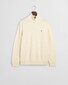 Gant Organic Cotton Textured Half Zip Pullover Cream