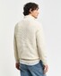 Gant Organic Cotton Textured Half Zip Pullover Cream