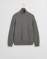 Gant Organic Cotton Textured Half Zip Pullover Dark Grey Melange