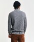 Gant Organic Cotton Textured Half Zip Pullover Dark Grey Melange