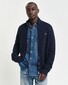 Gant Organic Cotton Textured Zip Cardigan Vest Avond Blauw