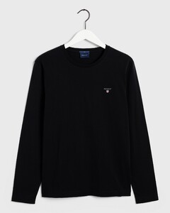 Gant Original Slim Long Sleeve Crew Neck T-Shirt Black