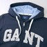 Gant Outline Full Zip Hoodie Vest Avond Blauw