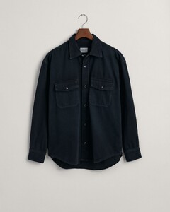 Gant Oversized Denim Worn In Shirt Black Worn In