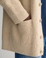 Gant Oversized Ribbed Bouclé Cardigan Vest Zand