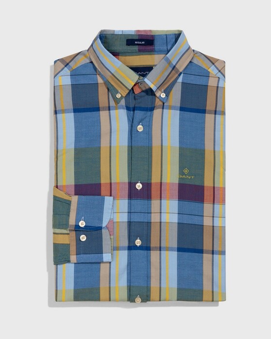 Gant Oxford Madras Shirt Lake Blue