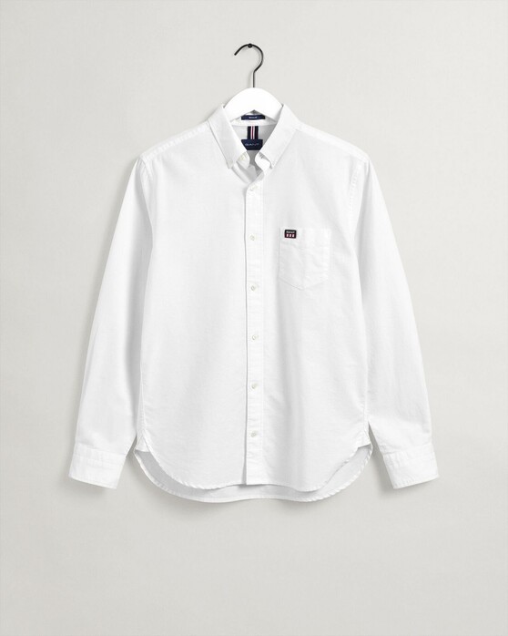 Gant Oxford Regular Uni Button Down Overhemd Wit