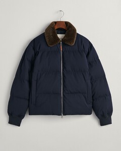 Gant Padded Flannel Puffer Jacket Night Blue