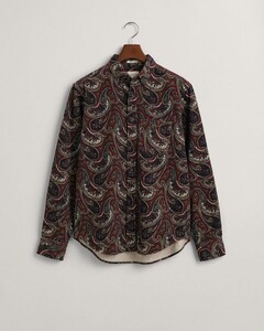 Gant Paisley Cotton Corduroy Button Down Overhemd Plumped Red