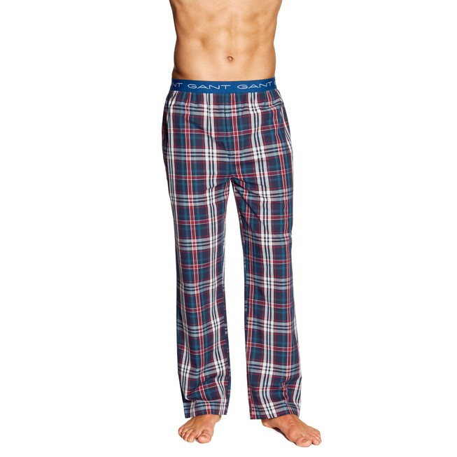 Gant Pajama Pants Poplin Check Nightwear Navy