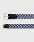 Gant Patterned Elastic Braid Belt Blue