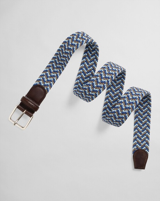 Gant Patterned Elastic Braid Belt Riem Blauw
