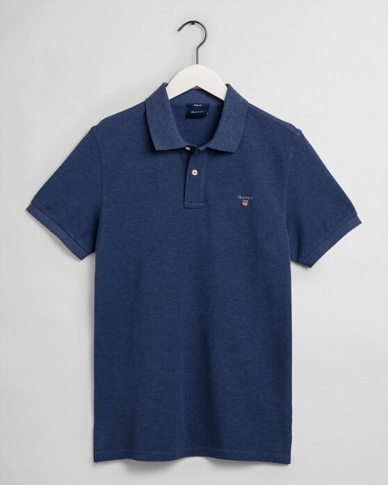 Gant Piqué Polo Poloshirt Blue Melange