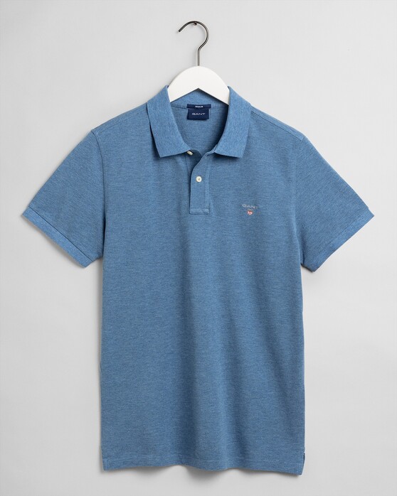 Gant Piqué Polo Poloshirt Denim Blue