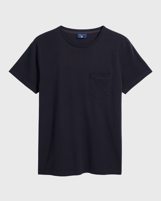 Gant Piqué Short Sleeve T-Shirt Avond Blauw