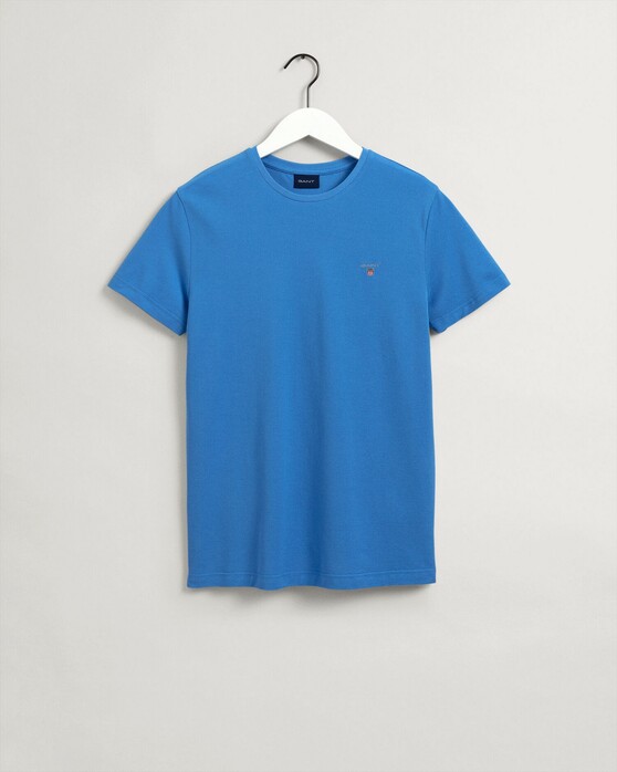 Gant Piqué Short Sleeve T-Shirt Day Blue