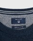 Gant Piqué Sweater Ronde Hals Pullover Blue Melange