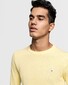 Gant Piqué Sweater Ronde Hals Pullover Lemon