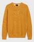 Gant Piqué Sweater Ronde Hals Trui Golden Yellow Melange