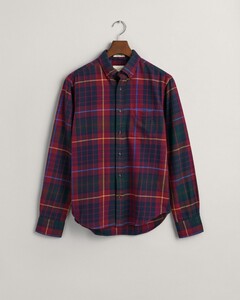 Gant Plaid Flanel Check Button Down Shirt Plumped Red