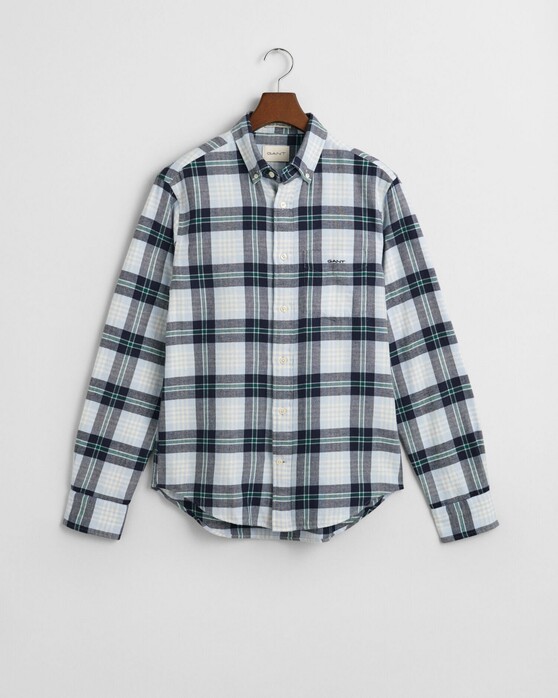 Gant Plaid Flannel Button-Down Shirt Fresh Blue