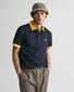 Gant Popcorn Texture Piqué Short Sleeve Polo Avond Blauw