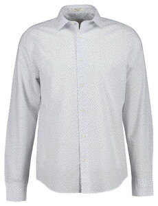 Gant Poplin Allover Fine Pattern Overhemd Wit