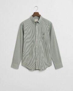 Gant Poplin Banker Stripe Button Down Overhemd Forest Green