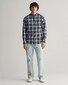 Gant Poplin Check Button Down Overhemd Classic Blue